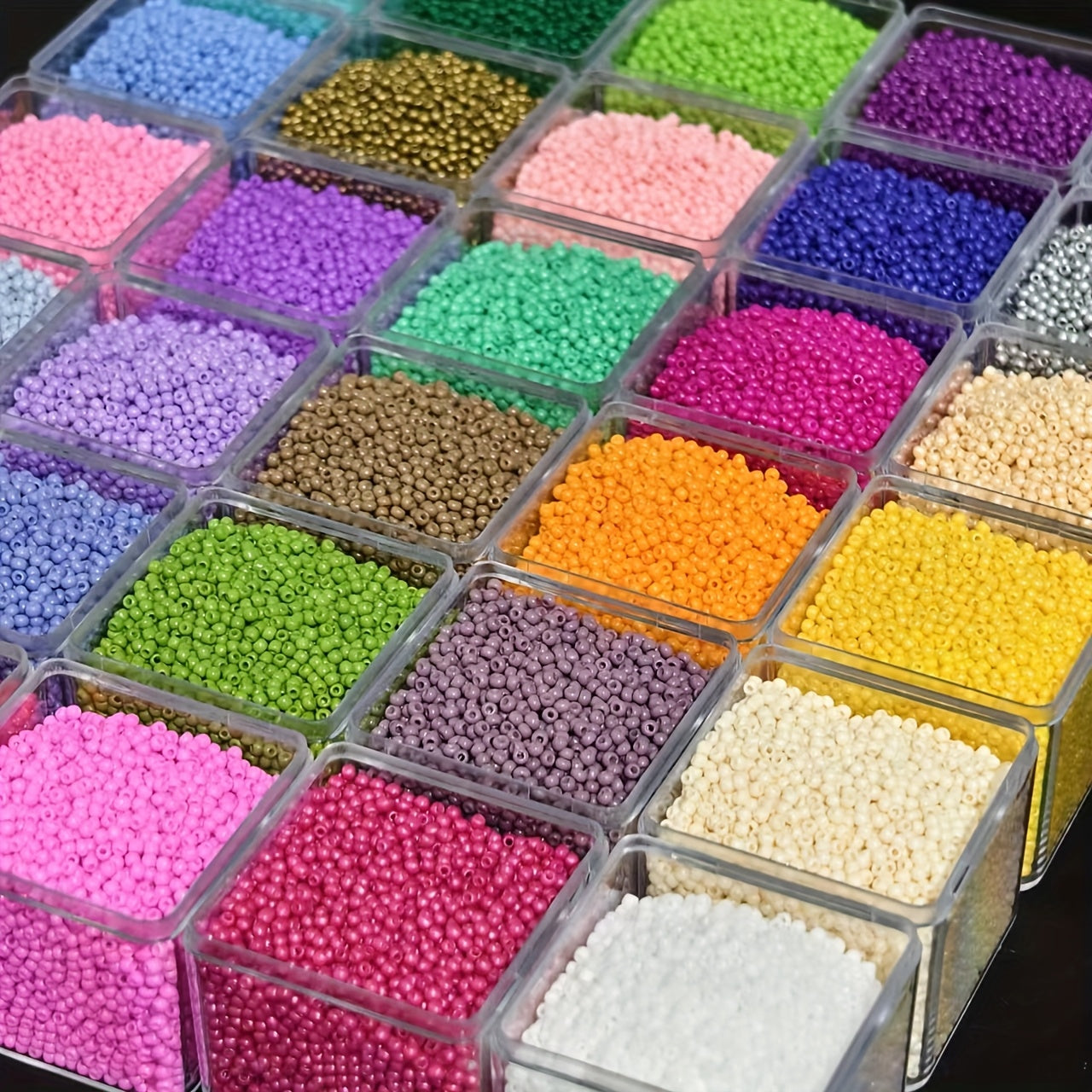 18,100pcs of 1.8mm mini solid color seed beads