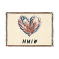 A MMIW Woven Blanket - Cozy Heart Design for Comfort & Awareness