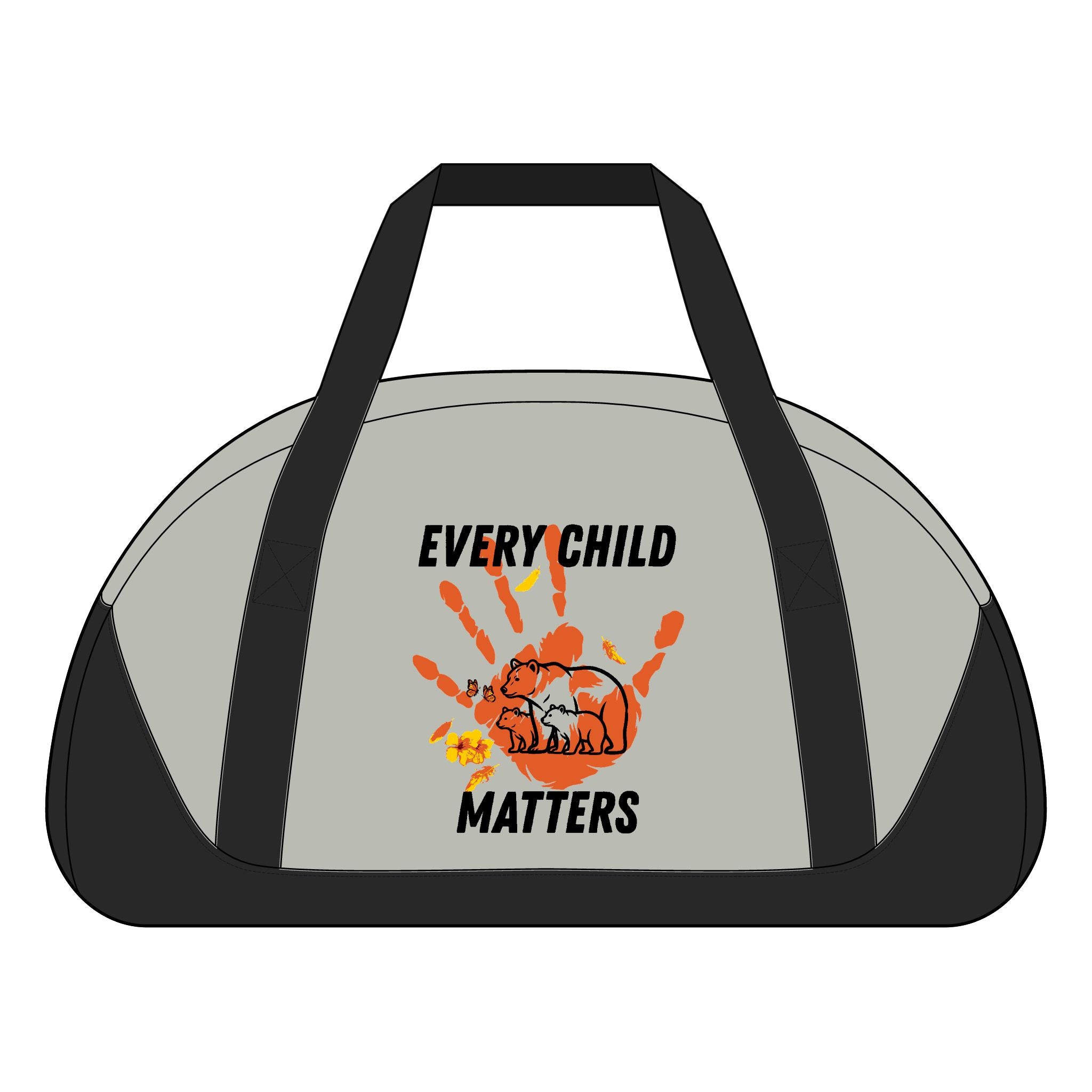 Every Child Matters Duffel Bag — Orange Handprint Awareness Accessory