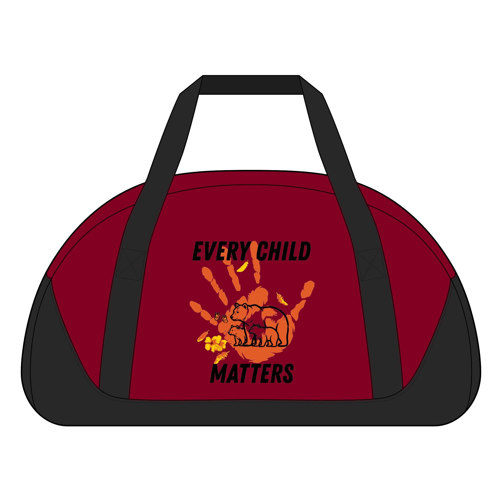 Every Child Matters Duffel Bag — Orange Handprint Awareness Accessory