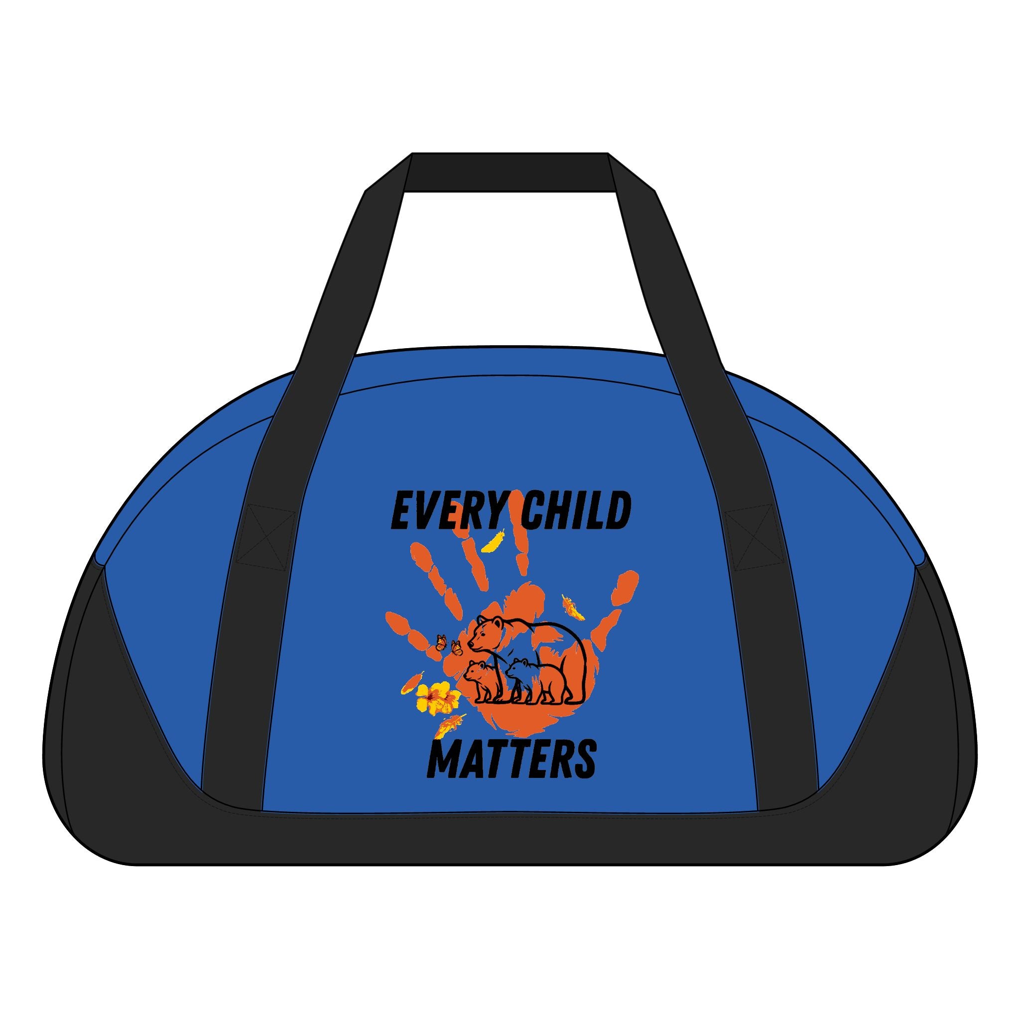 Every Child Matters Duffel Bag — Orange Handprint Awareness Accessory