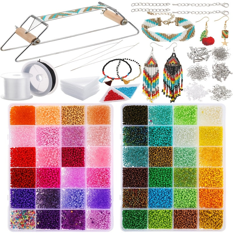 Bead Loom Kit 24000pcs Glass Seed Beads