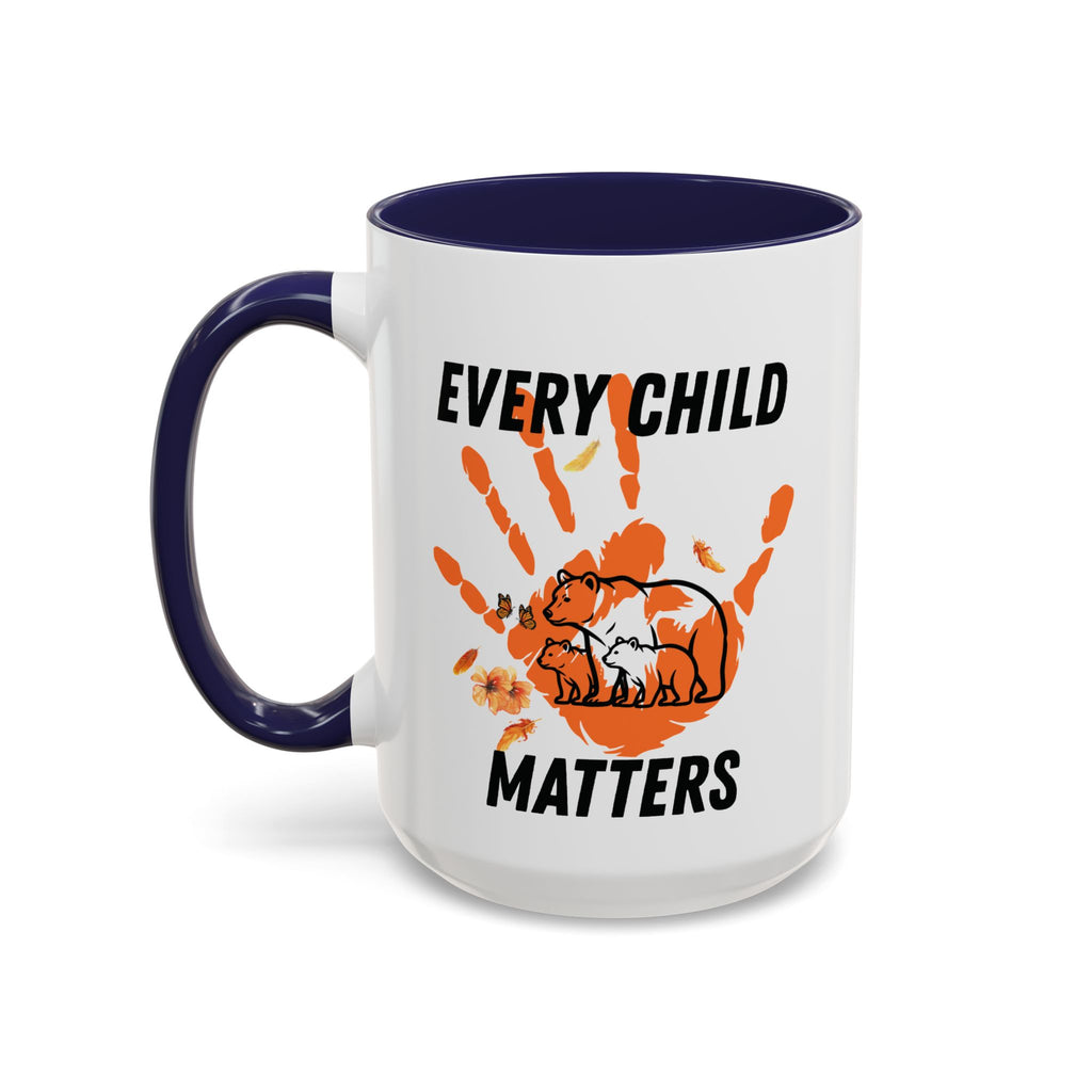 15/11oz Every Child Matters Accent Coffee Mug – Orange Handprint & Bear Memorial