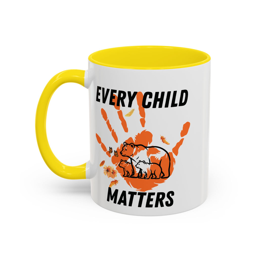 15/11oz Every Child Matters Accent Coffee Mug – Orange Handprint & Bear Memorial