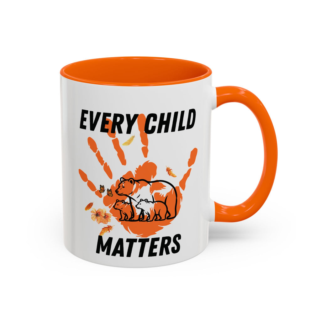 15/11oz Every Child Matters Accent Coffee Mug – Orange Handprint & Bear Memorial