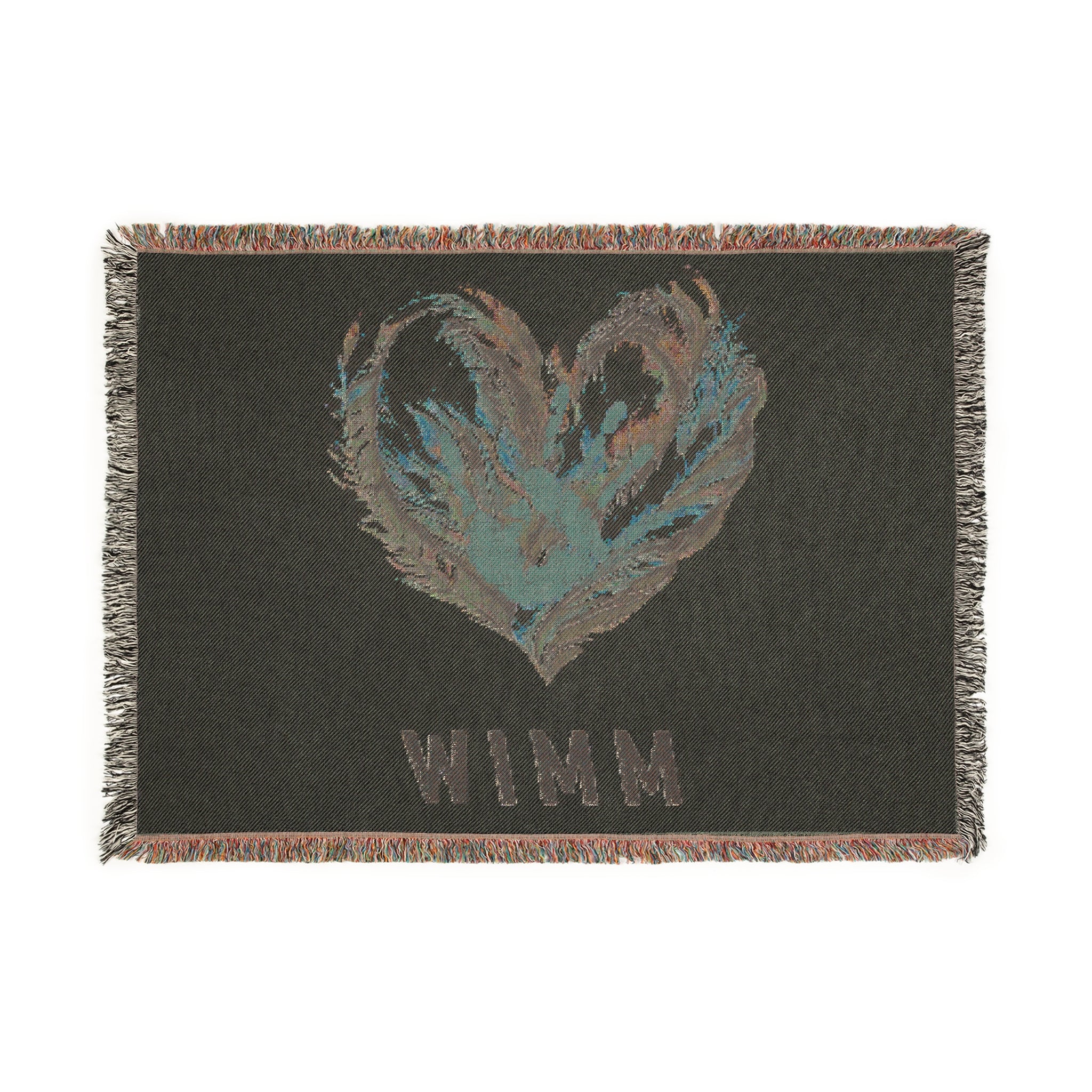 A MMIW Woven Blanket - Cozy Heart Design for Comfort & Awareness
