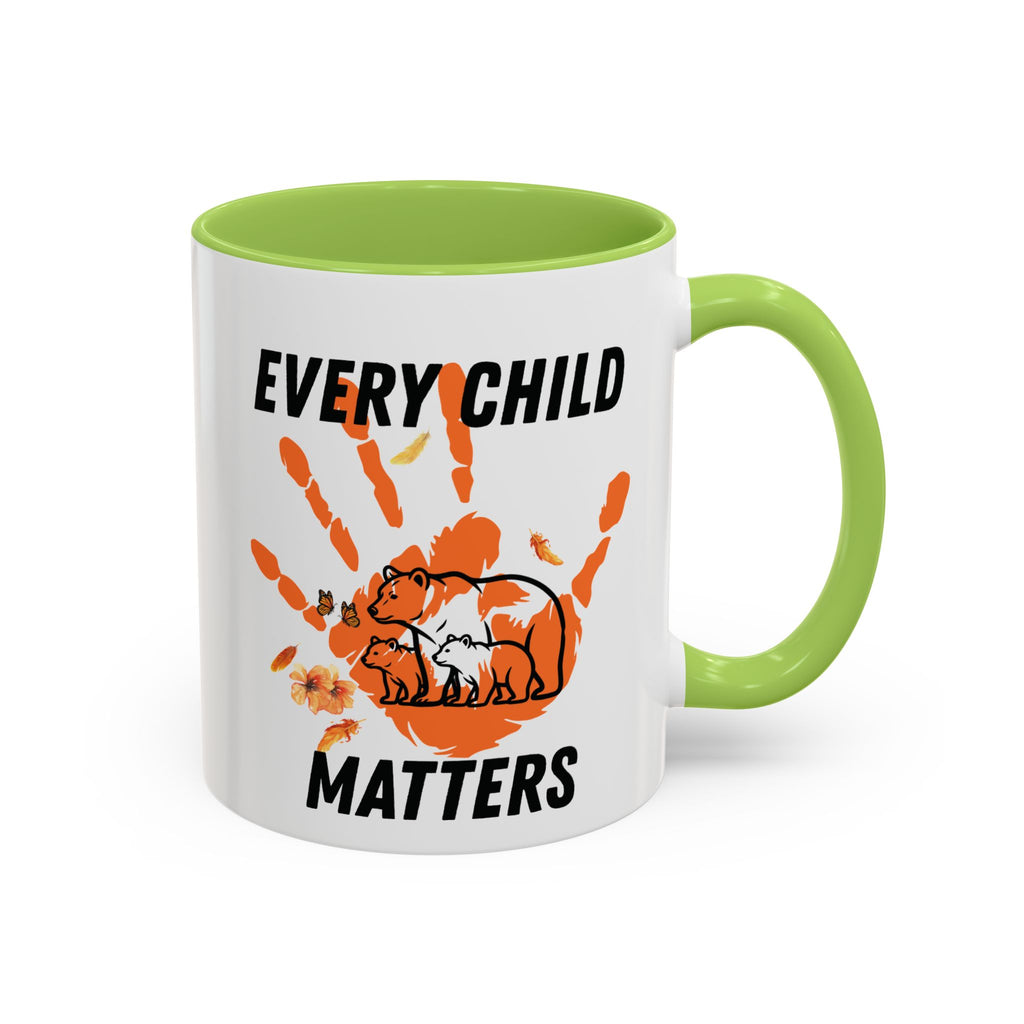 15/11oz Every Child Matters Accent Coffee Mug – Orange Handprint & Bear Memorial