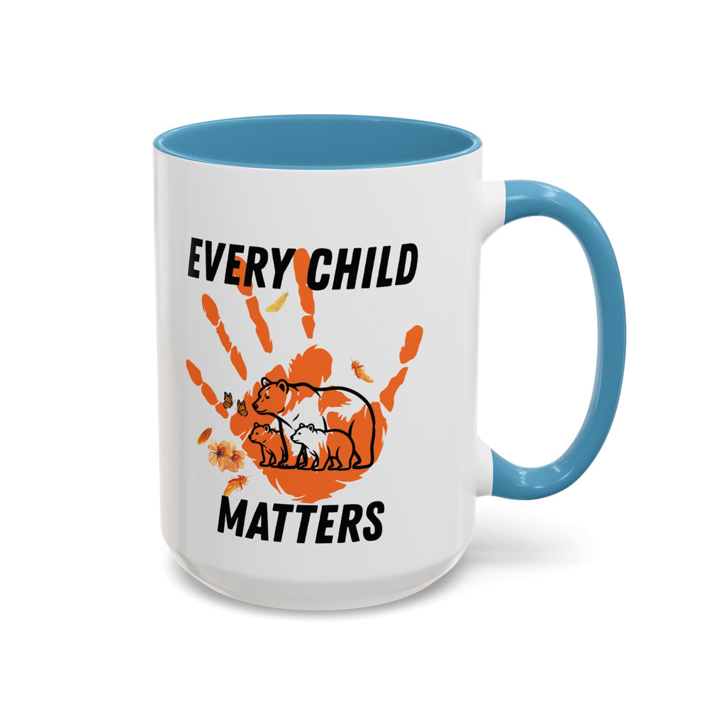 15/11oz Every Child Matters Accent Coffee Mug – Orange Handprint & Bear Memorial
