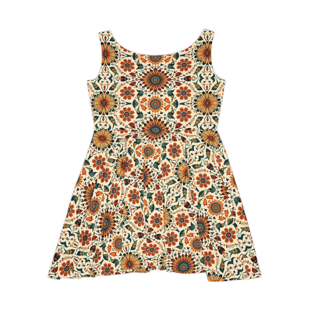 A Woodlands Native Floral Crop Bodice Skater Dress