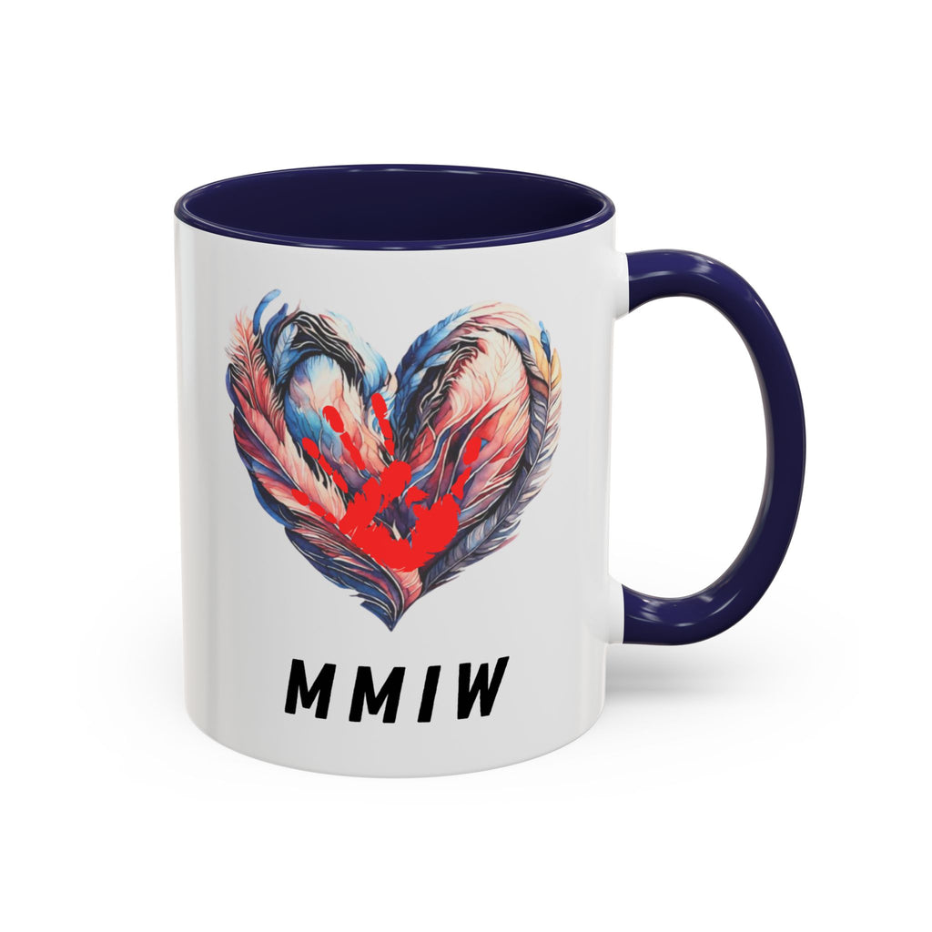 11/15oz MMIW Feather Heart Accent Coffee Mug – Missing and Murdered Indigenous Women Awareness