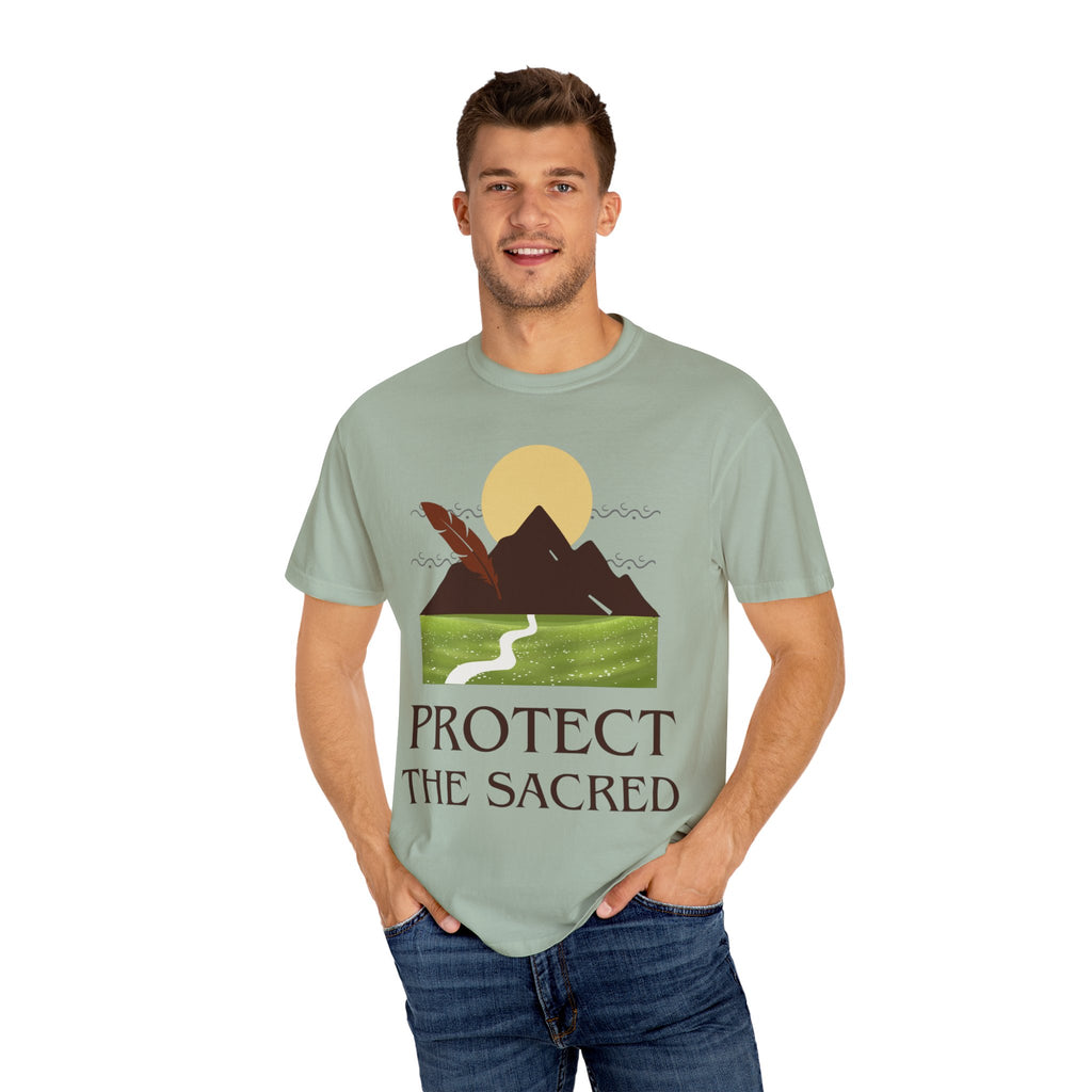 Protect the Sacred T-Shirt — Mountain & Feather Environmental Justice Tee