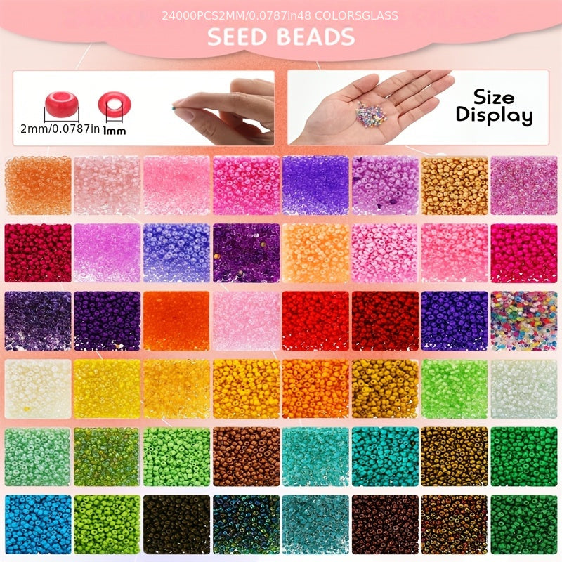 Bead Loom Kit 24000pcs Glass Seed Beads