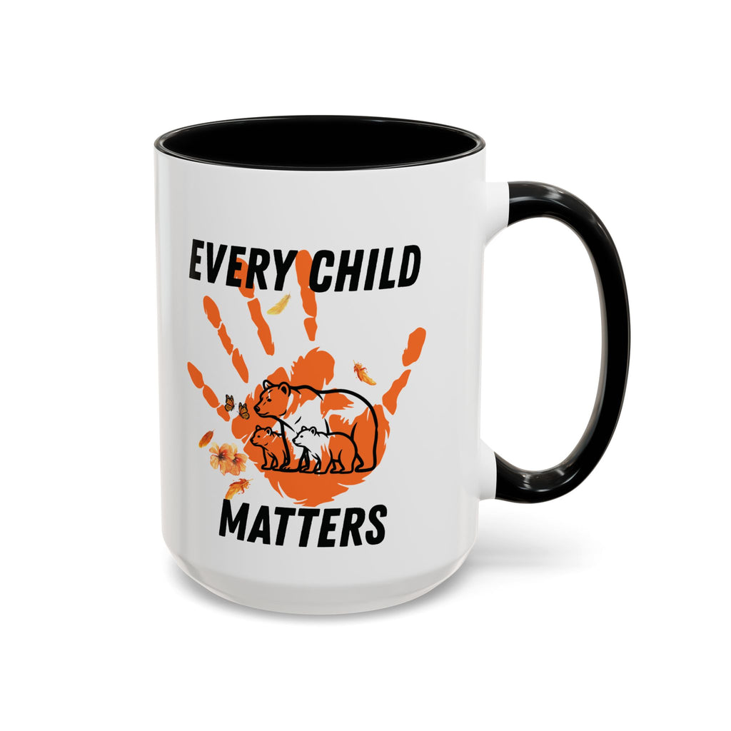 15/11oz Every Child Matters Accent Coffee Mug – Orange Handprint & Bear Memorial