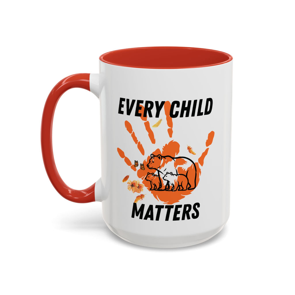 15/11oz Every Child Matters Accent Coffee Mug – Orange Handprint & Bear Memorial