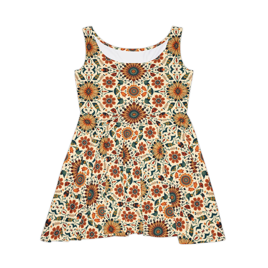 A Woodlands Native Floral Crop Bodice Skater Dress