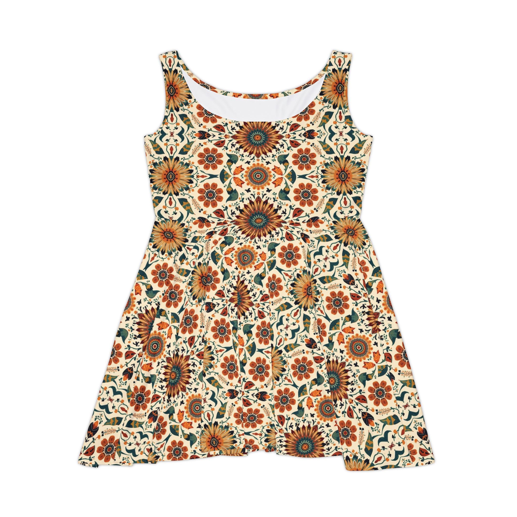 A Woodlands Native Floral Crop Bodice Skater Dress