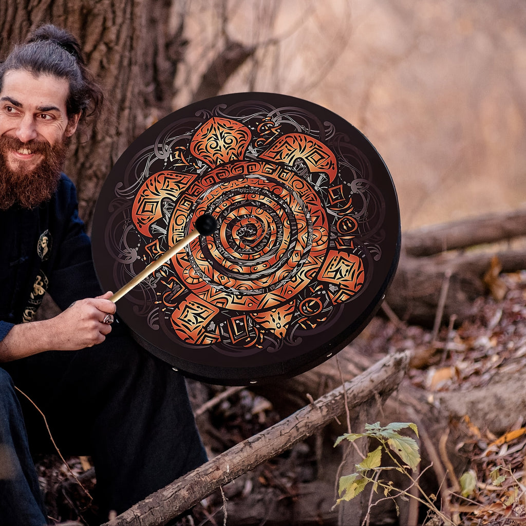 1 X 10 Inch Printed Totem Turtle Drum