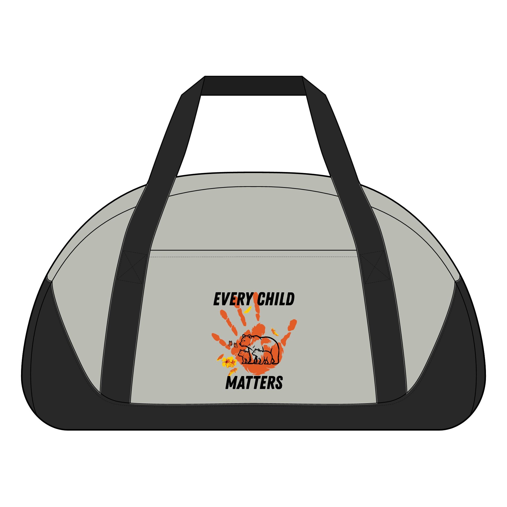 Every Child Matters Duffel Bag — Orange Handprint Awareness Accessory