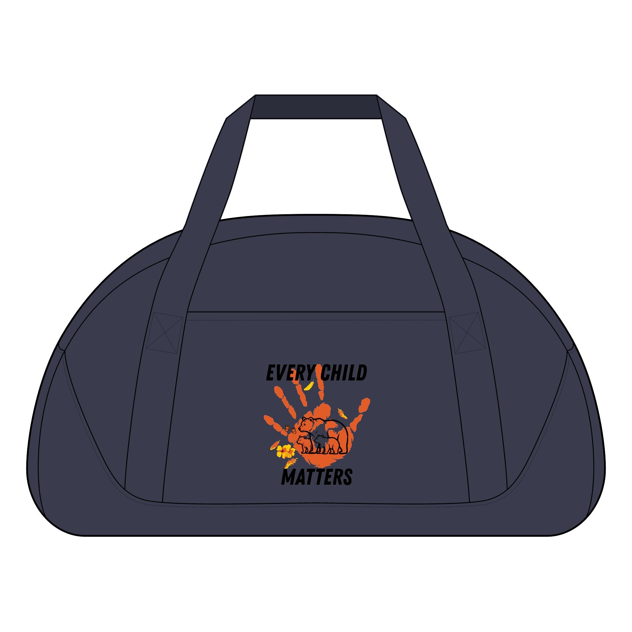 Every Child Matters Duffel Bag — Orange Handprint Awareness Accessory