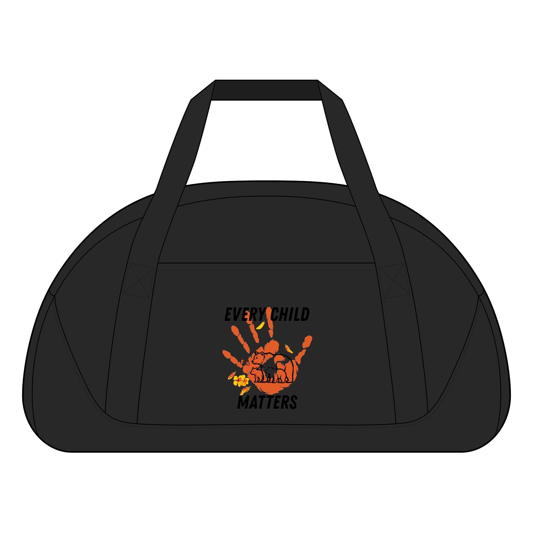 Every Child Matters Duffel Bag — Orange Handprint Awareness Accessory