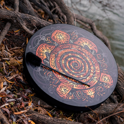 1 X 10 Inch Printed Totem Turtle Drum