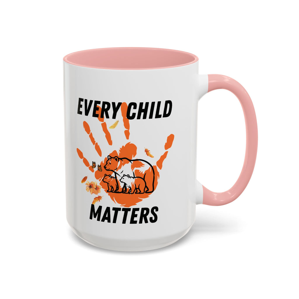 15/11oz Every Child Matters Accent Coffee Mug – Orange Handprint & Bear Memorial