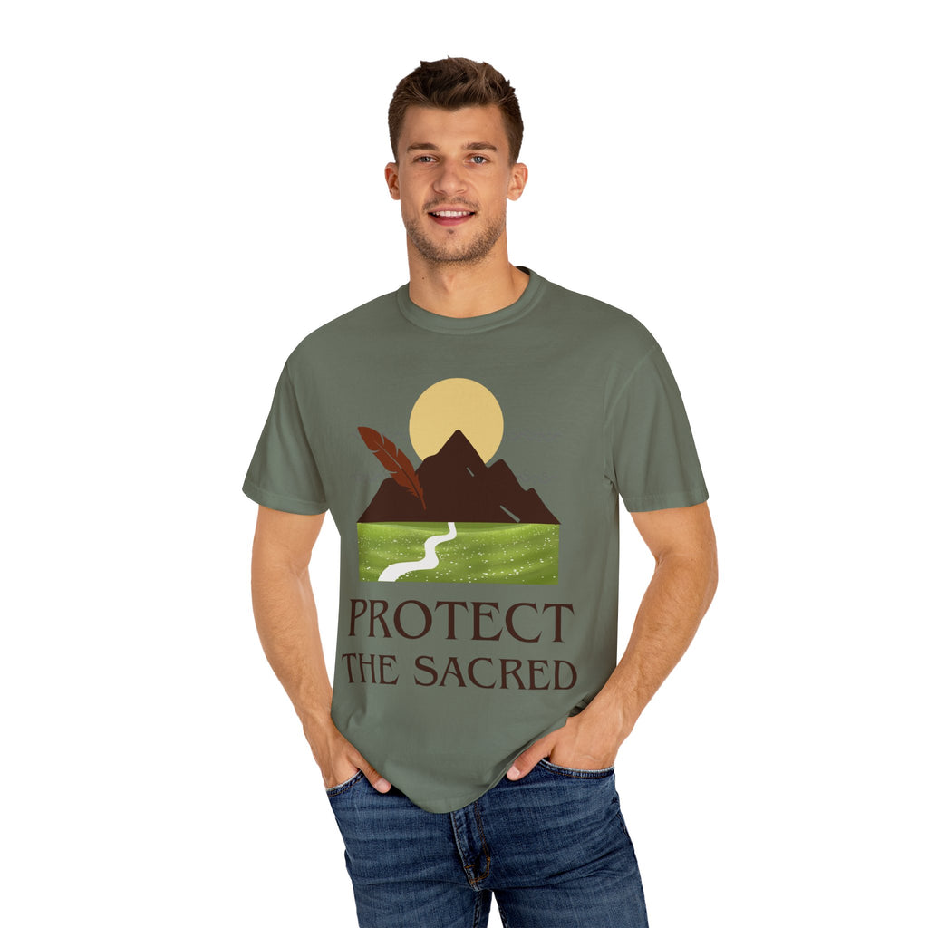 Protect the Sacred T-Shirt — Mountain & Feather Environmental Justice Tee