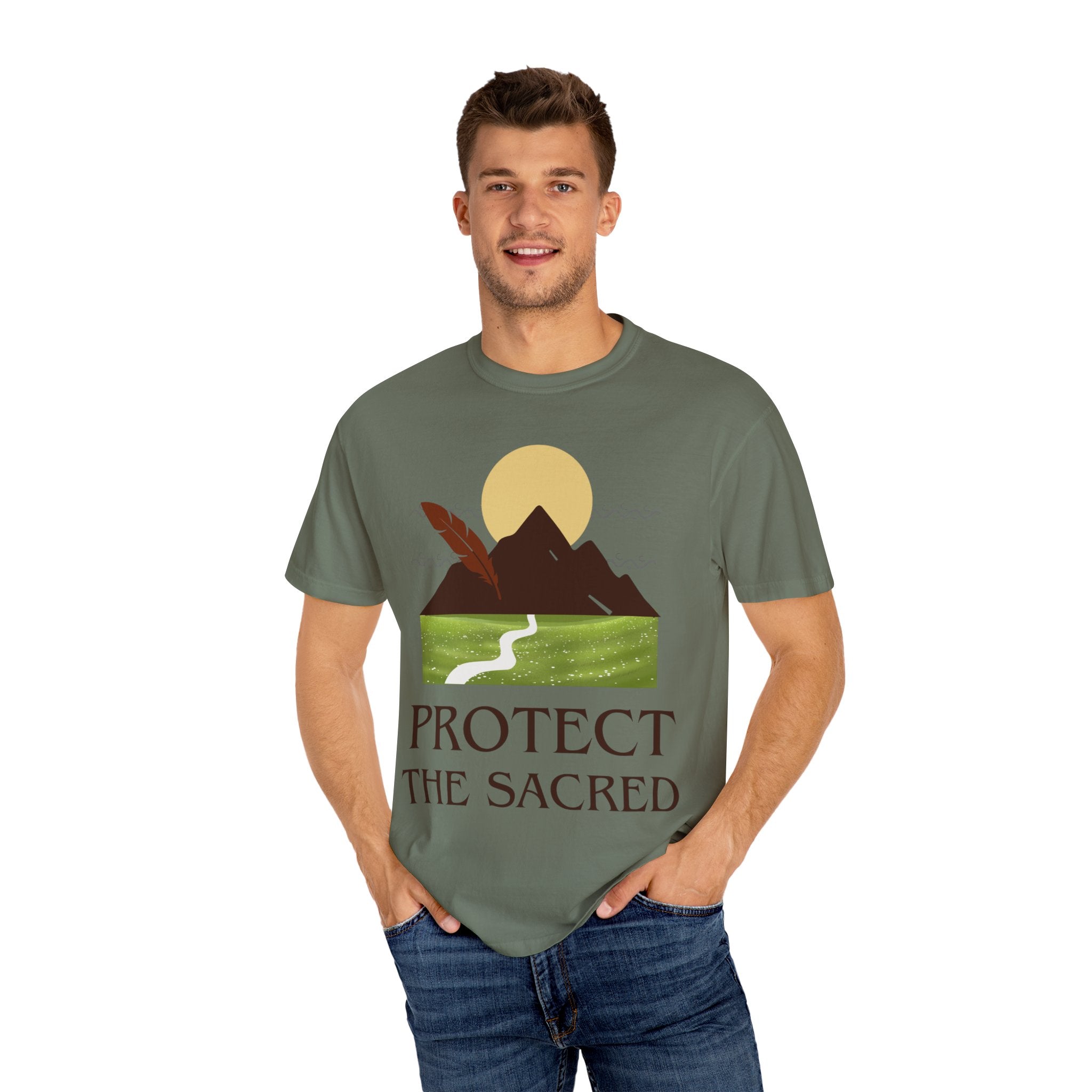 Protect the Sacred T-Shirt — Mountain & Feather Environmental Justice Tee