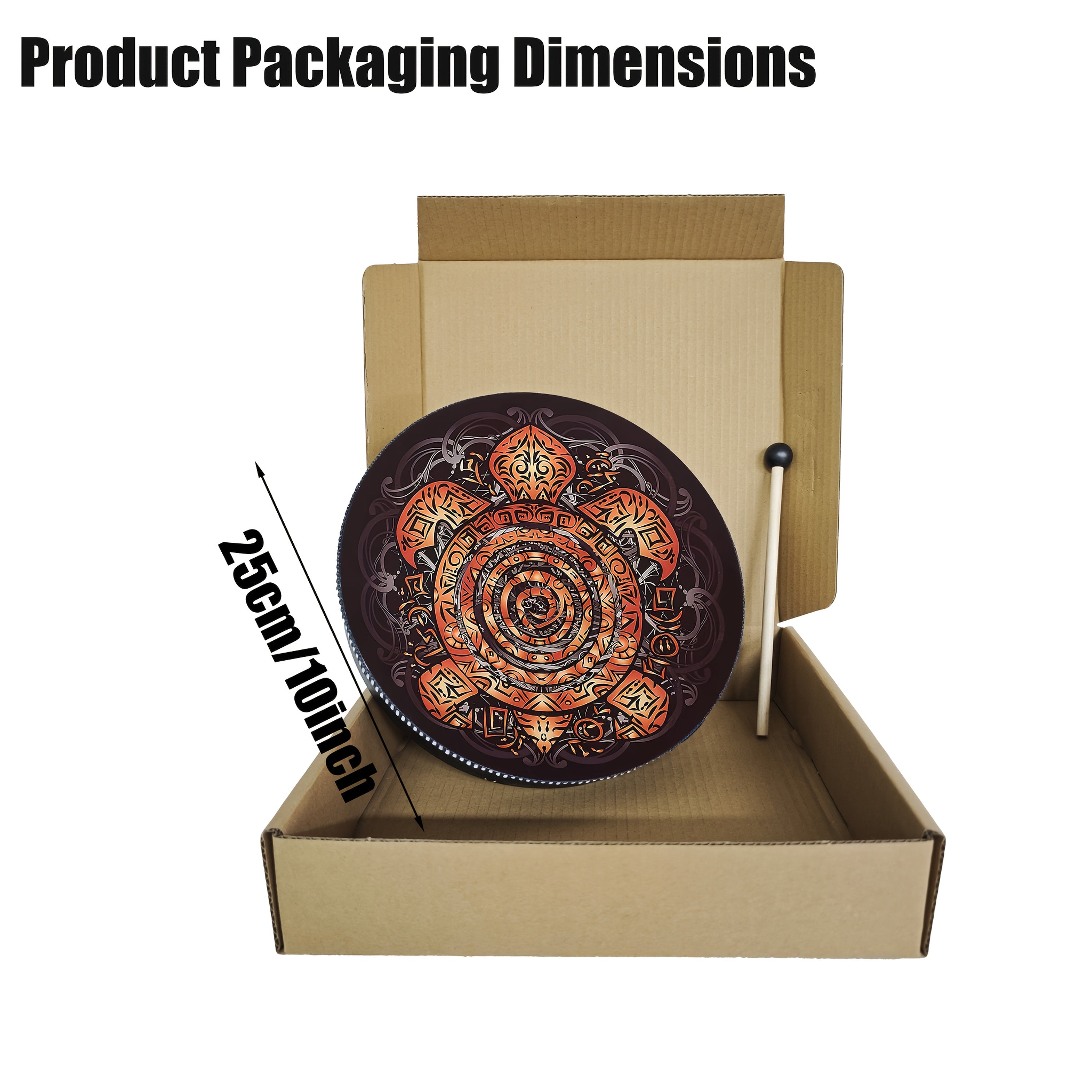 1 X 10 Inch Printed Totem Turtle Drum
