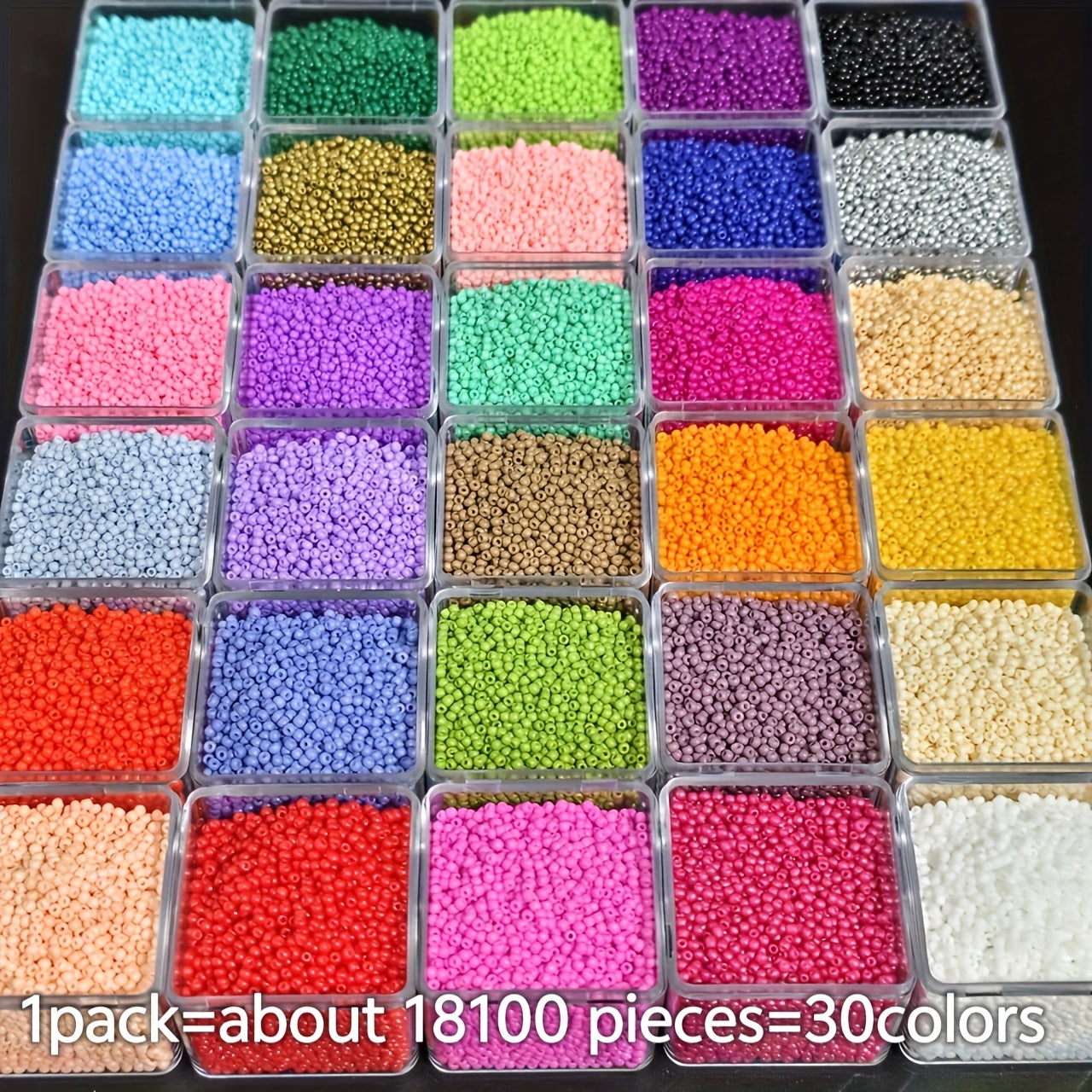 18,100pcs of 1.8mm mini solid color seed beads